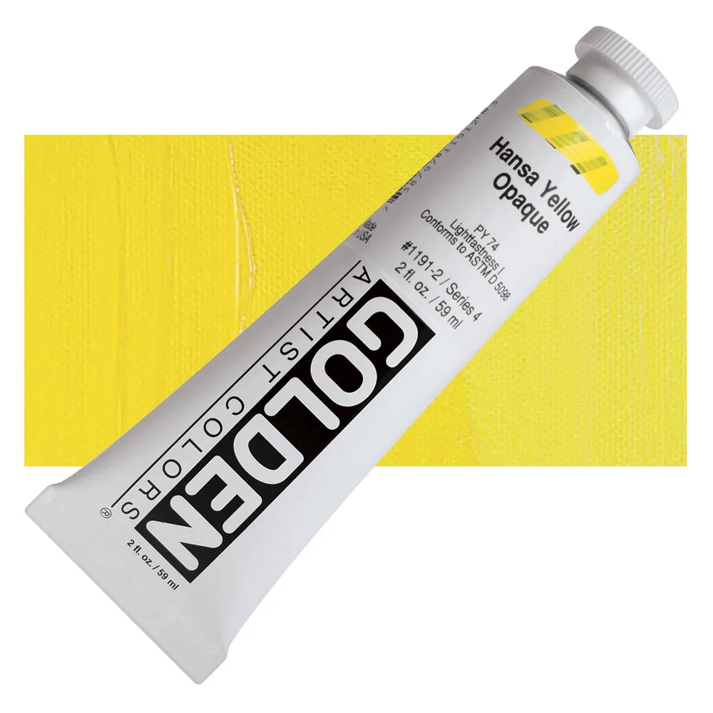 Golden Heavy Body Acrylic litir 59 ml - Hansa Yellow Opaque