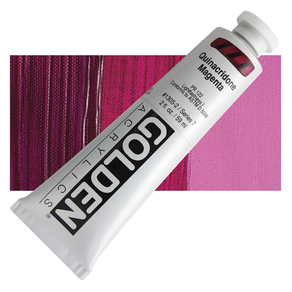 Golden Heavy Body Acrylic litir 59 ml - Quin. Magenta