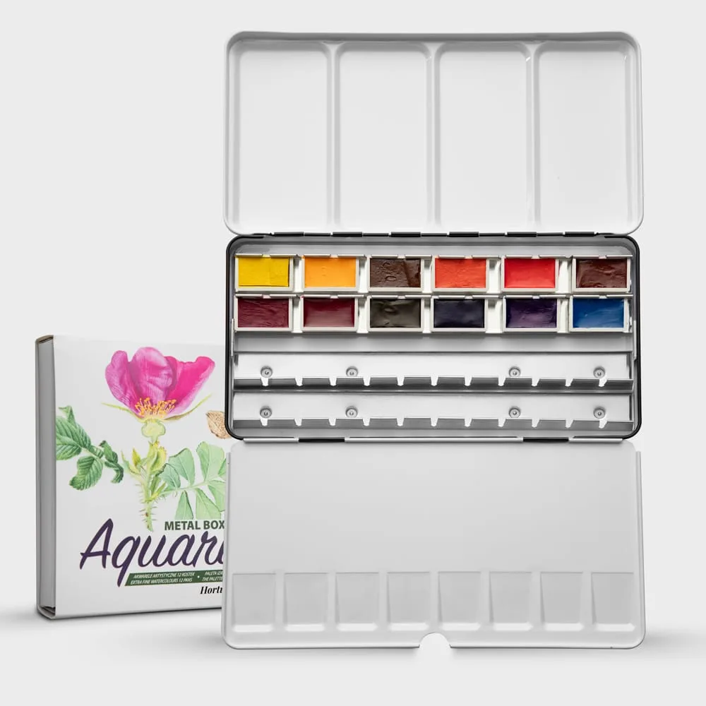 Roman Szmal : Aquarius : Vatnslitamálning : Full Pan : Botanical : Izabela Wolska-Kusmider sett af 12