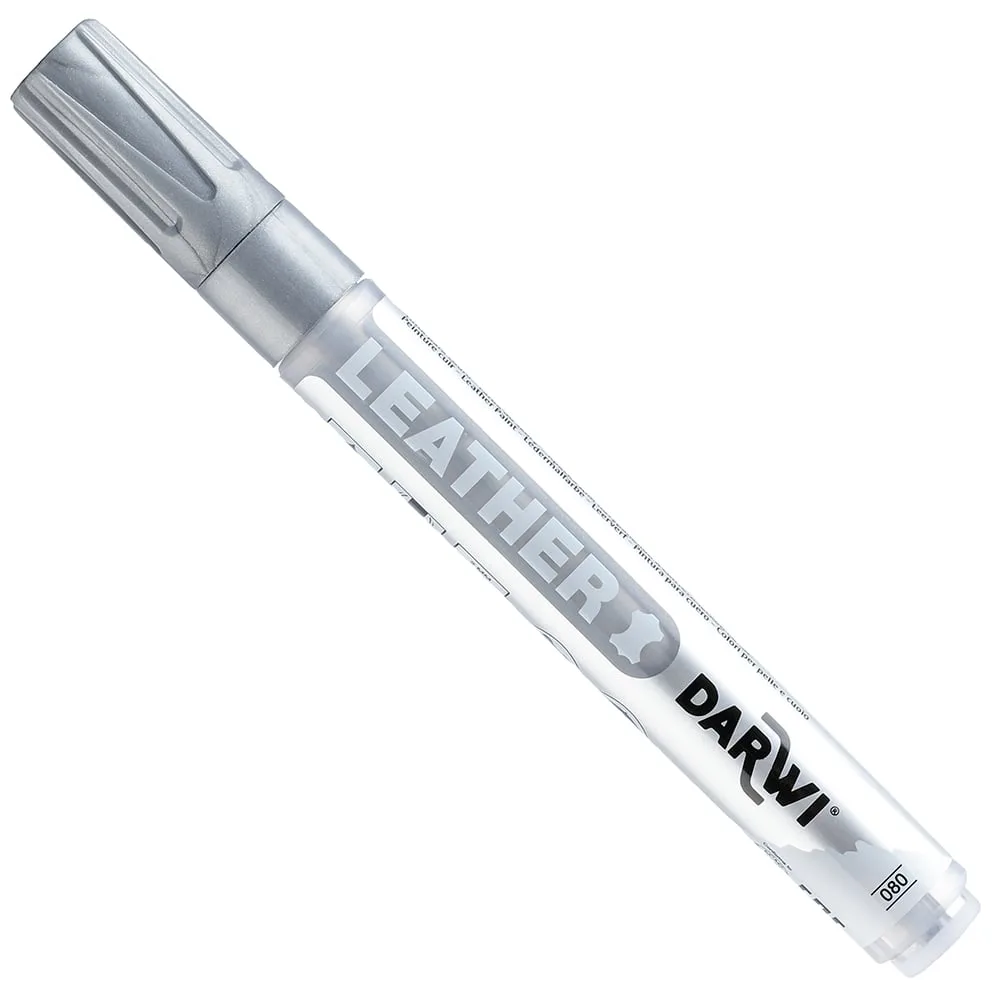 Leðurtúss - Leather Marker 2 mm - Silfur
