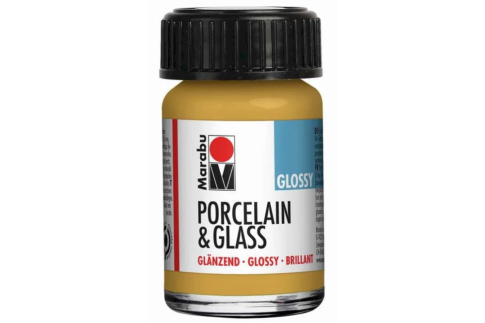 Marabu Porcelain & Glass glossy 15ml, metallic-gold 