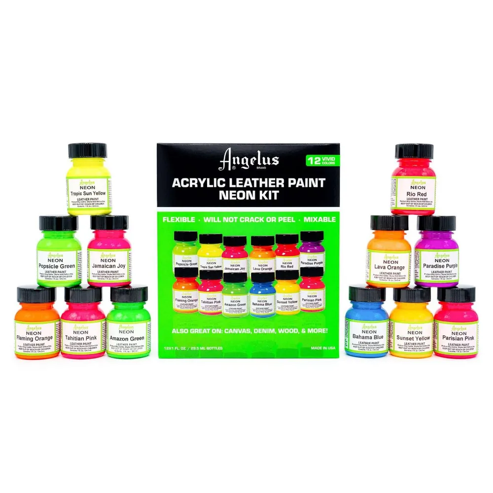 Leðurlitir Neon Color Kit - 12 Colors