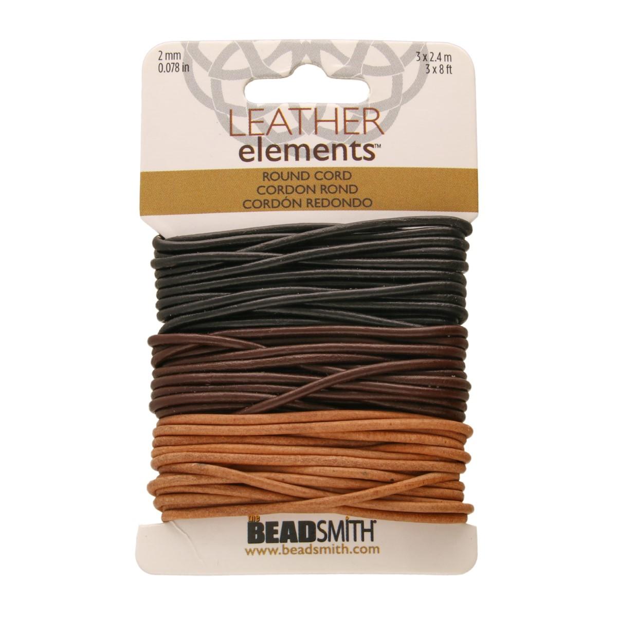 Indian Leather Cord Mixed 2mm - 24ft/card