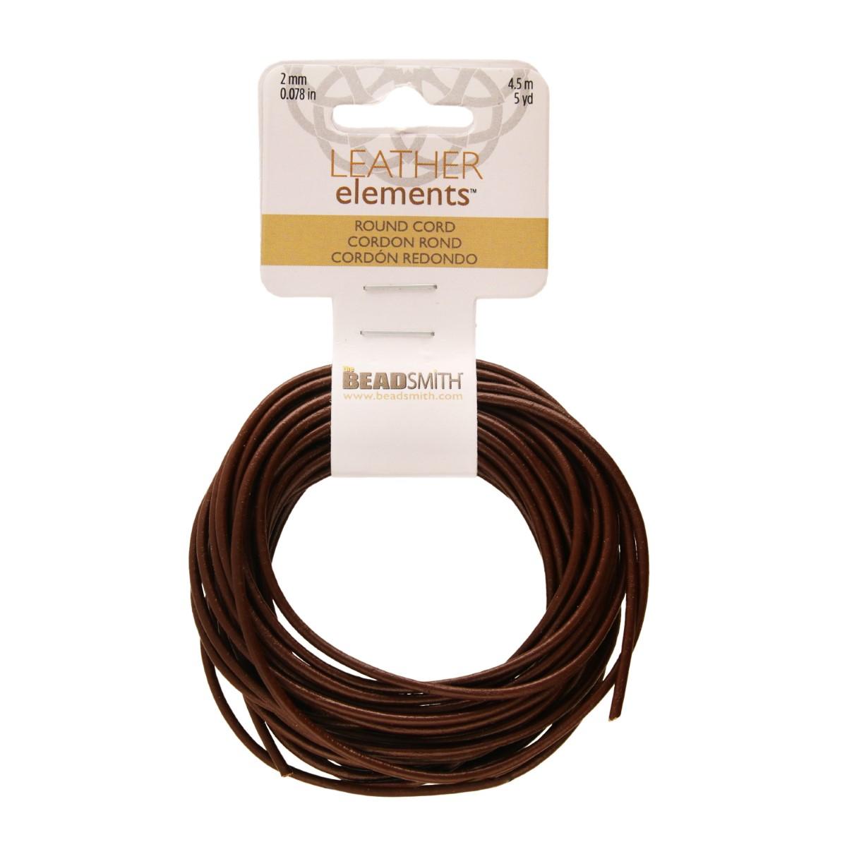 Leather Cord Brown 2mm - 5 yards