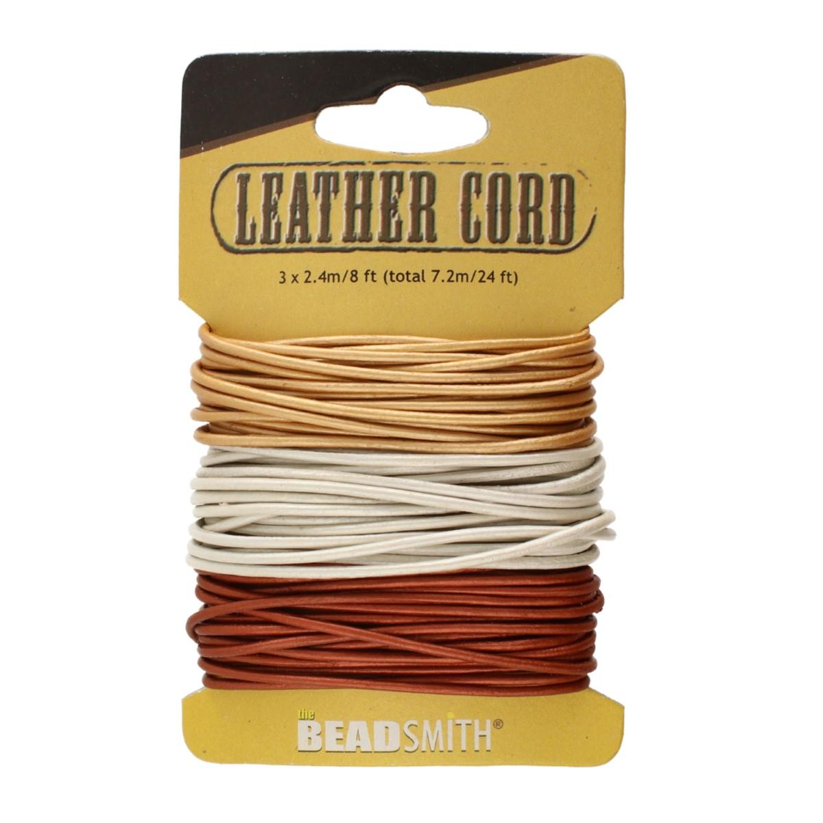 Indian Leather Cord Mixed 1.5mm - 24ft/card