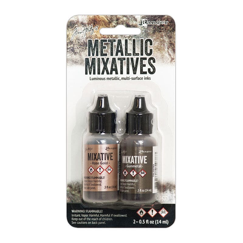 Tim Holtz Mixatives Rose Gold & Gunmetal 14 ml - 4