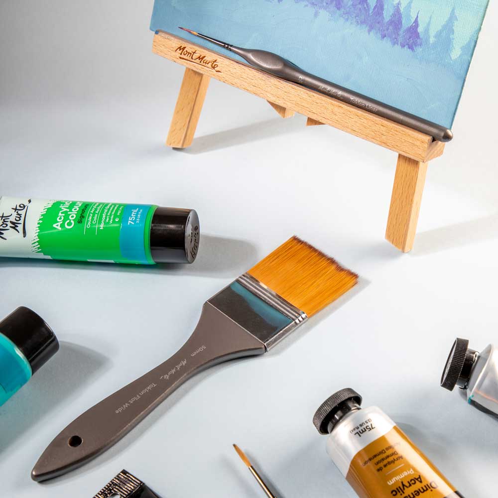 Artist Brush Taklon Flat Wide 50mm Kit