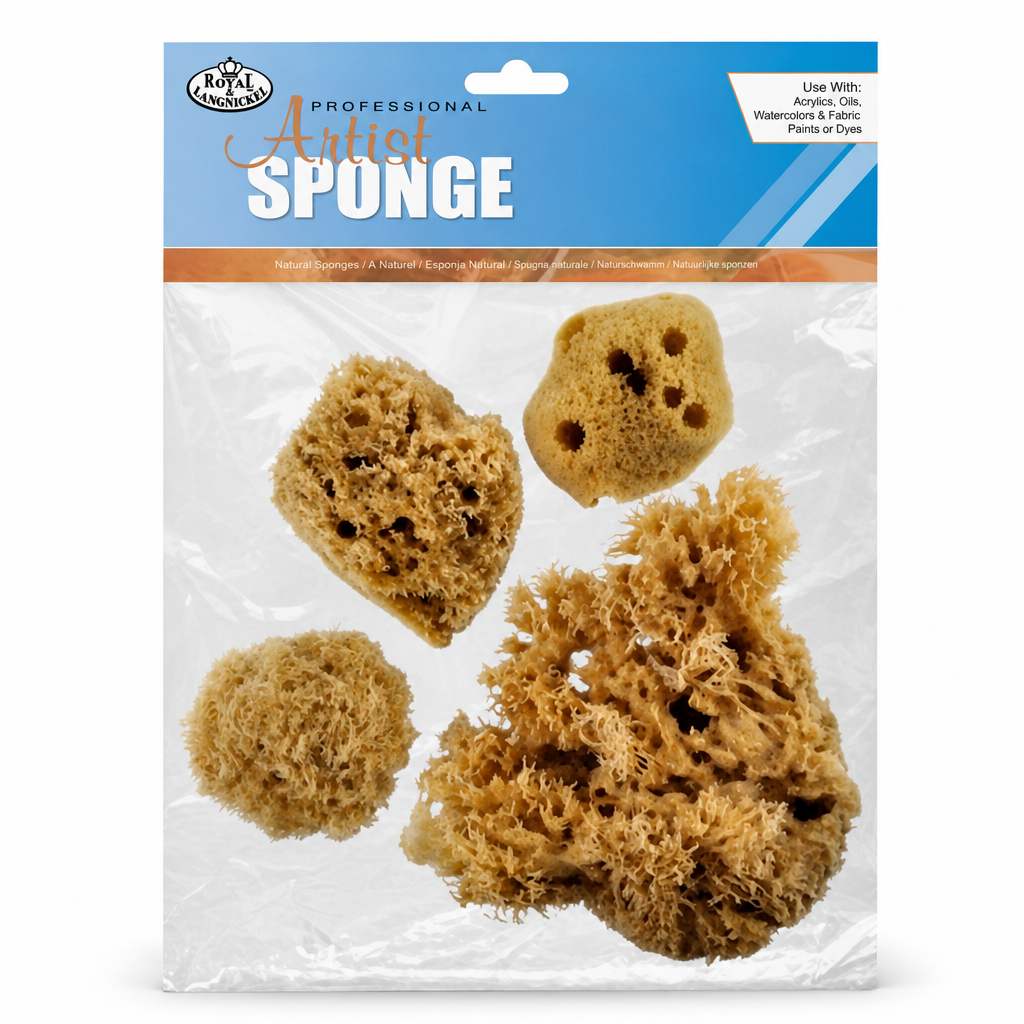 Royal Natural Sea Sponge – Combination Sponge Set, 4 stk