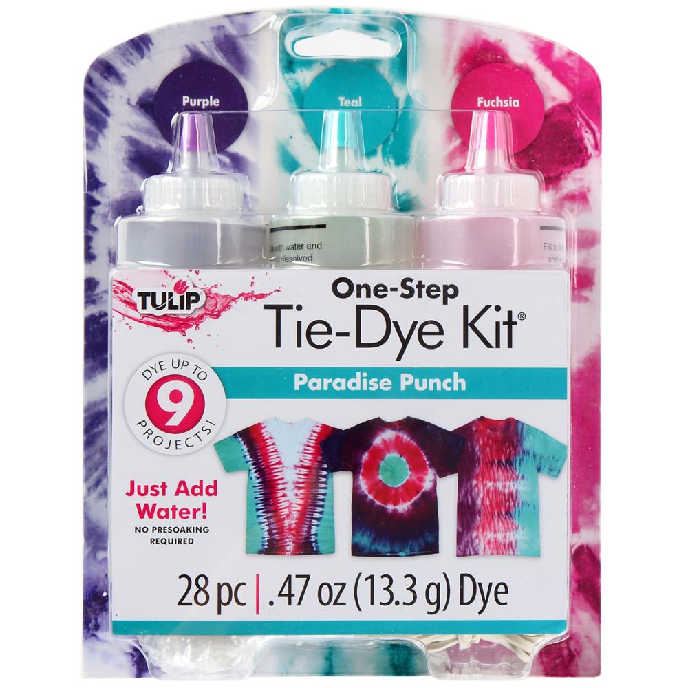 Tie Dye pakki - Tulip Paradise Punch 3-Color Tie-Dye Kit -
