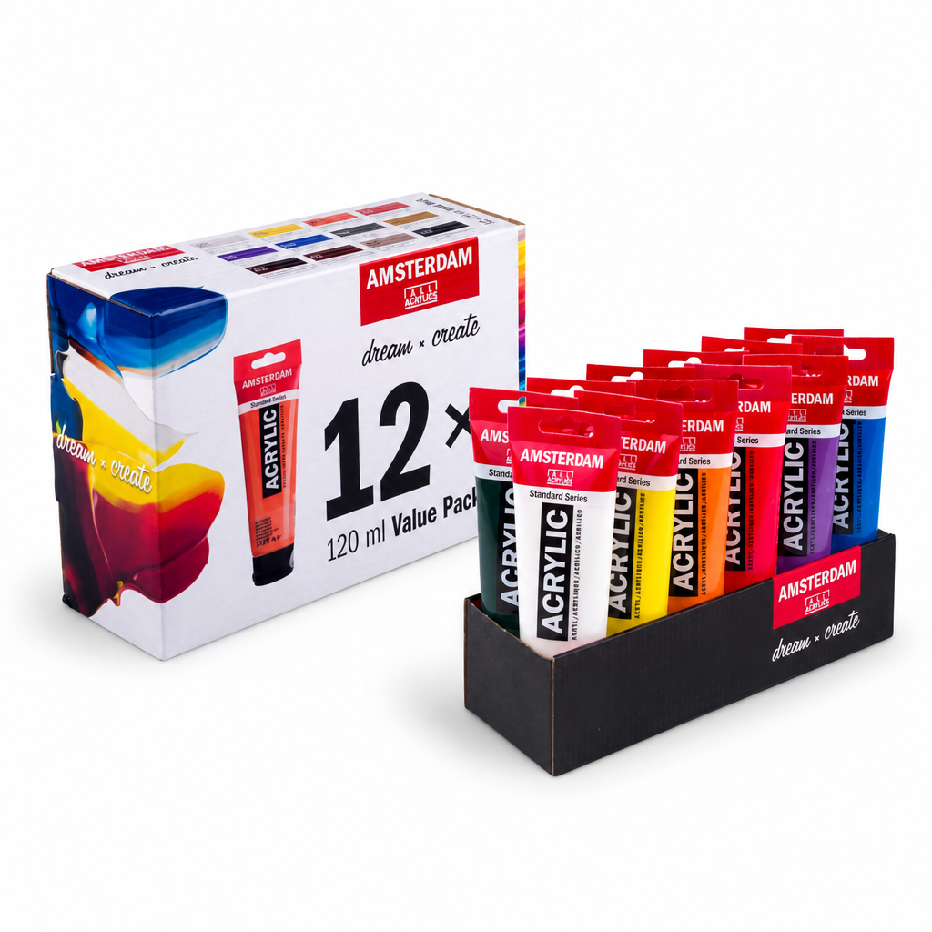 Amsterdam Standard Acrylic Set 120 ml – 12 túbur – Value Pack
