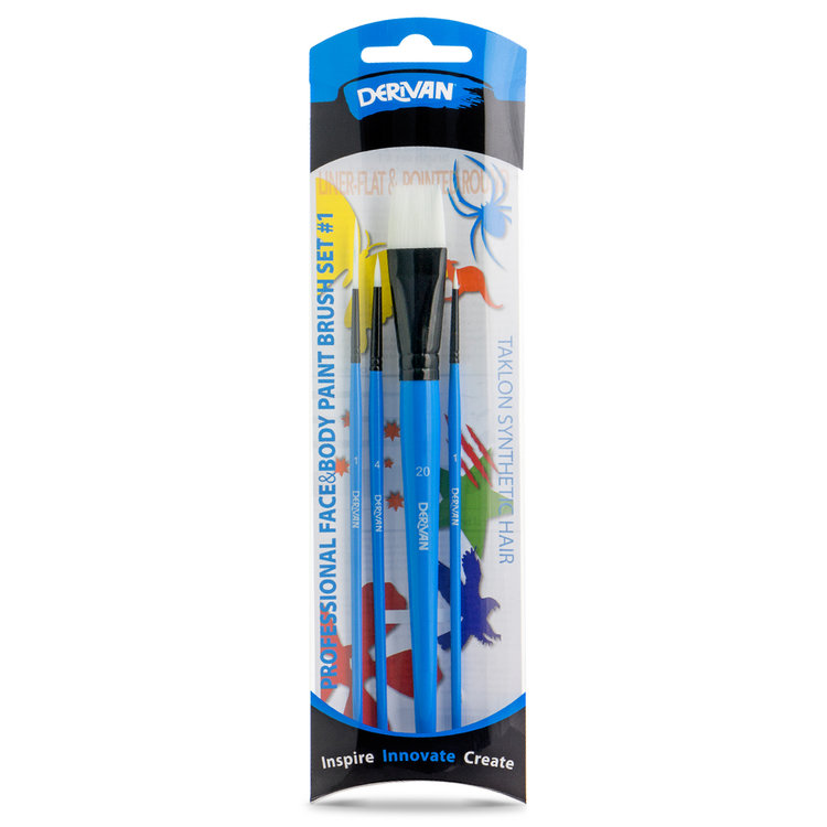 Pro Face and Body Paint Brush set