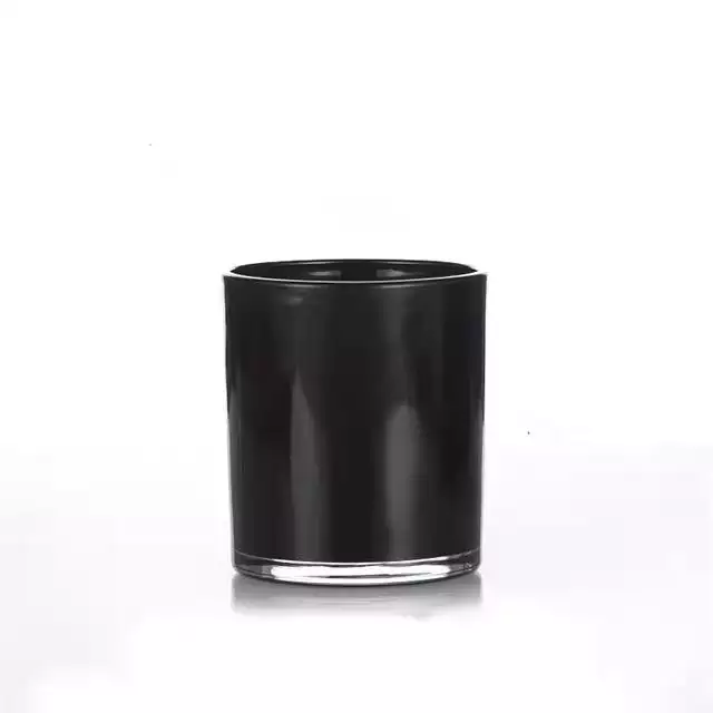 Svart matt kerta krukka 207 ml / 7 oz  með Bambus loki