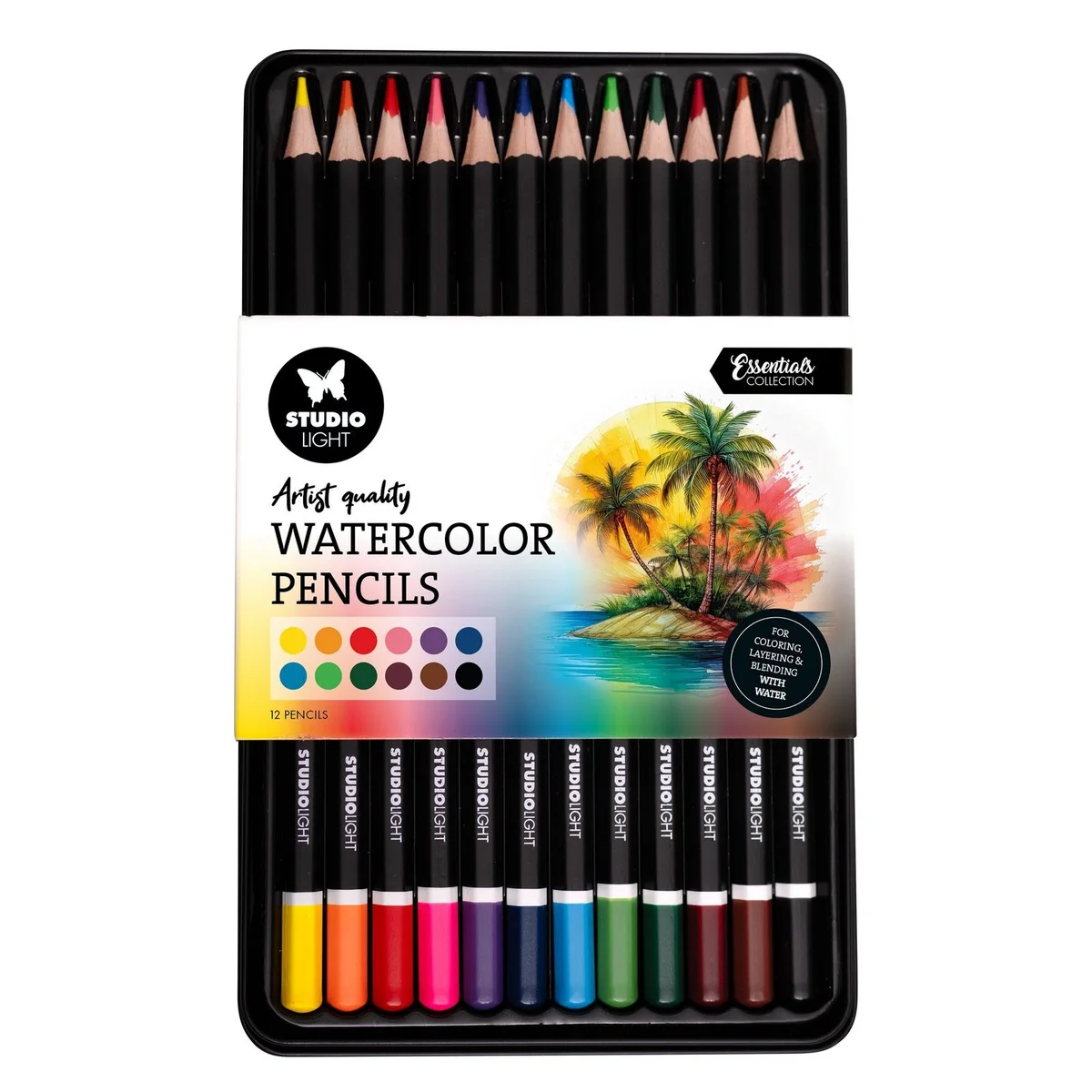Vatnslitablýantar – Essentials Pencils (12 stk)