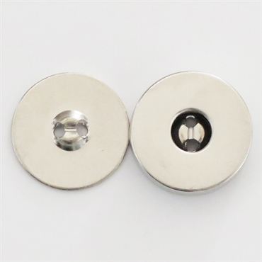 Segulhnappur 18 mm – Silfur (1 par)