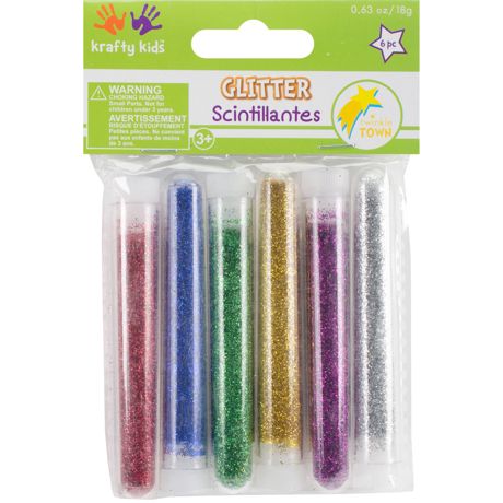 Glimmer - Krafty Kids Twinkle Town glimmer 3g, 6 stk. í pakka
