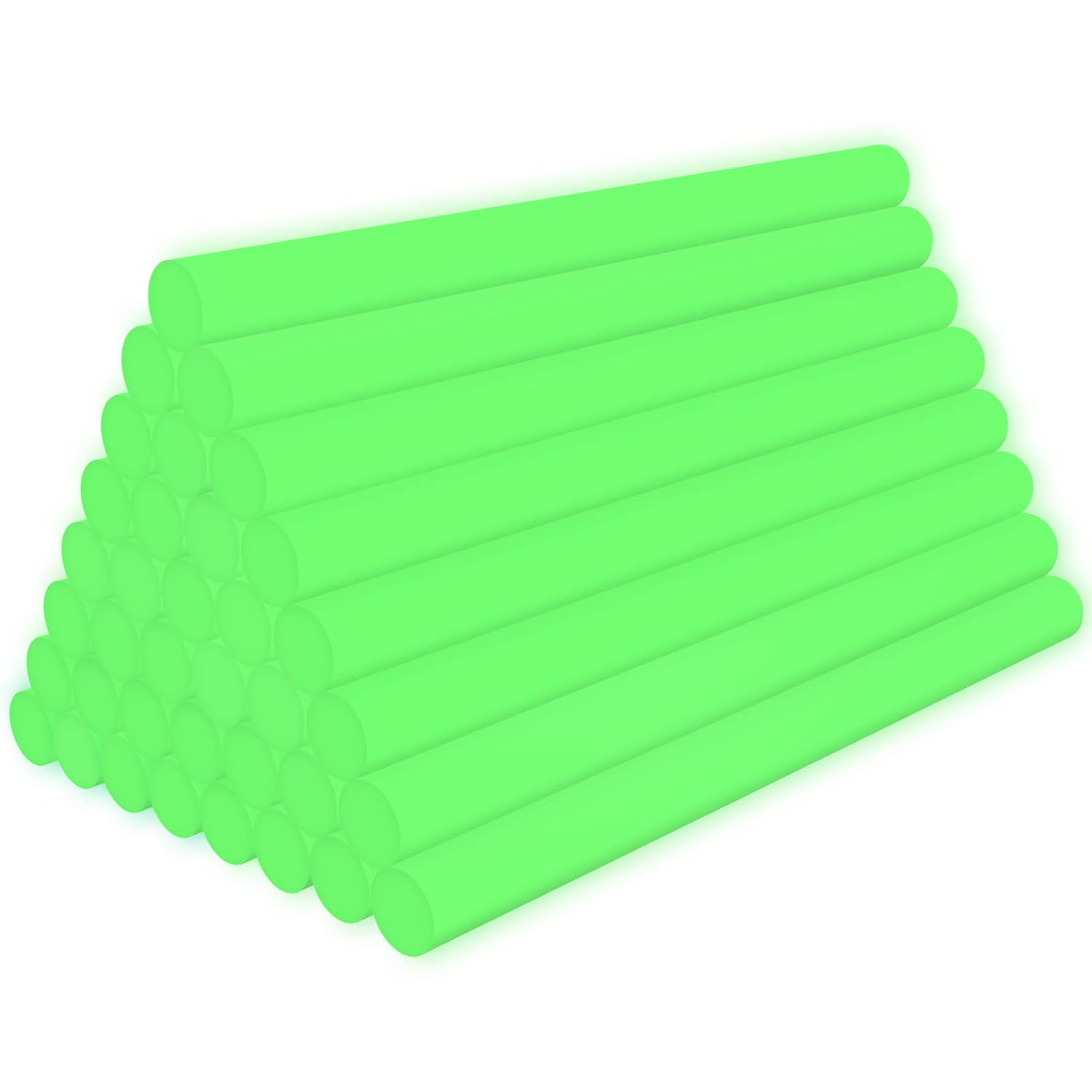 Glow in The Dark Hot Glue Sticks  6 stk  7 x 10 sm