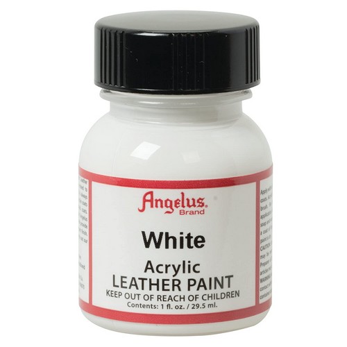 Angelus Leather Paint White – leðurmálning fyrir skó og töskur 29,5 ml