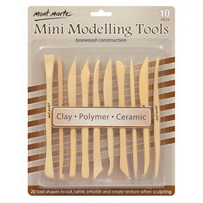 Leir verkfæri - Clay modeling tools 10 stk