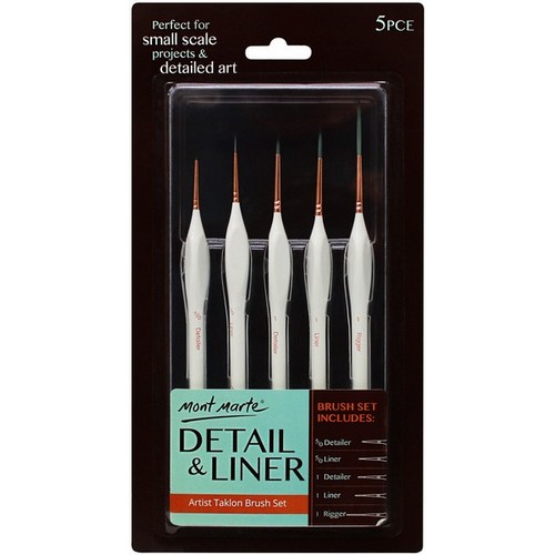 Detail liner - brush set 5 stk