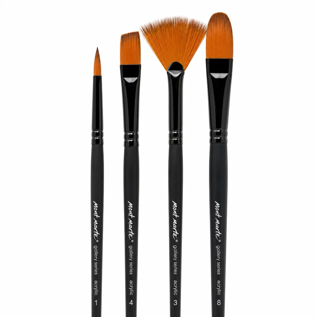 Gallery Series Brush Set Acrylic 4 pcs